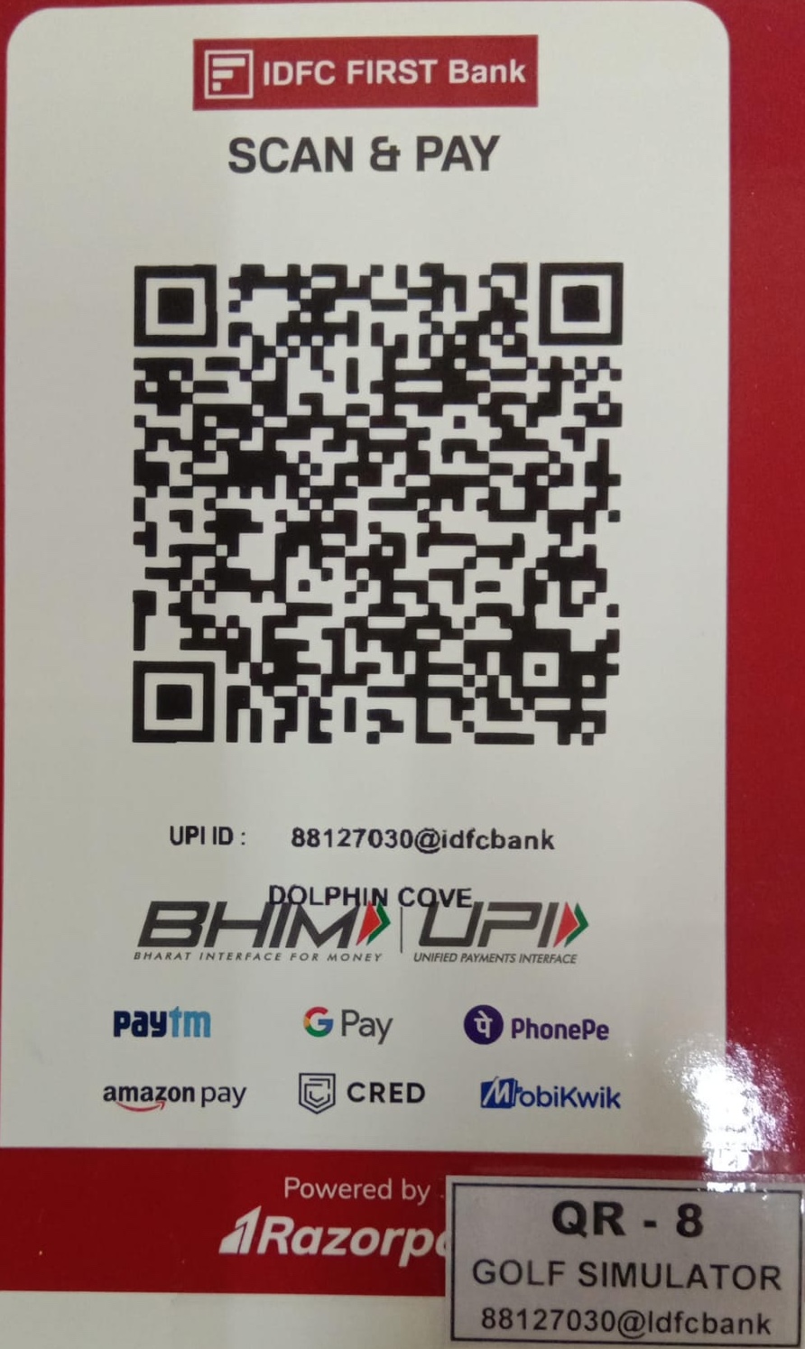 UPI QR code for Cove Swing payments